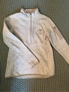 Phillies Heather Gray Quarter-Zip Pullover Sweater